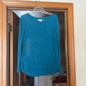 Old navy boxy long sleeve T shirt sheer bottom